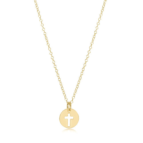 Enewton egirl 14" Necklace Gold - Blessed Small Gold Disc