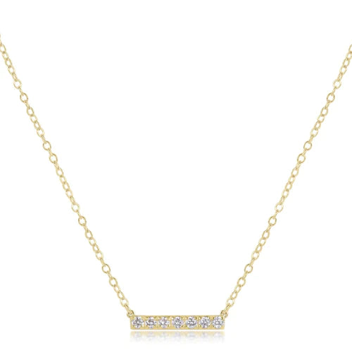 Enewton 14kt Gold and Diamond Significance Bar Necklace