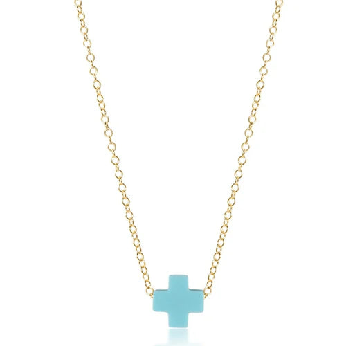 enewton Egirl 14" Necklace Gold - Signature Cross Small