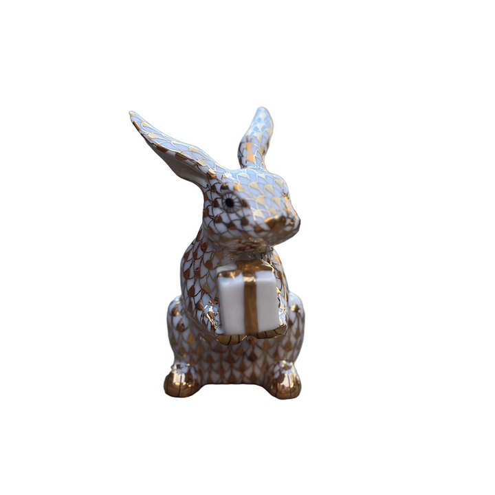 Herend Celebration Bunny, Limited Edition Gold Fishscale