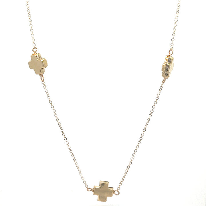 enewton 15" Choker Simplicity Chain Gold - Siganature Cross Gold