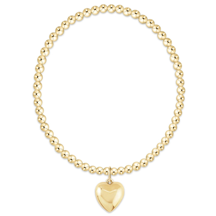 Enewton Extends Classic Gold 3mm Bracelet - Love Plush Gold Charm