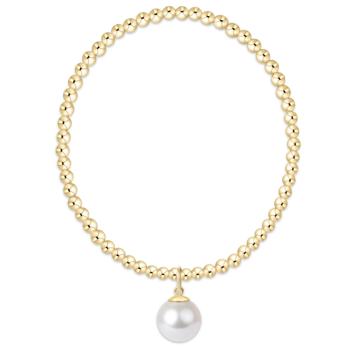 Enewton Extends Classic Gold 3mm Bracelet - Classic Pearl 10mm Charm