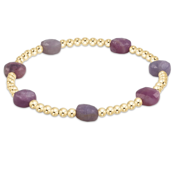 enewton Admire Gold 3mm Bead Bracelet - Ruby