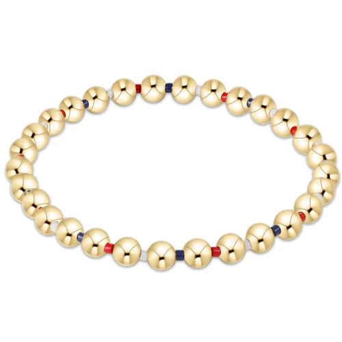 enewton Fourth of July Hope Grateful 5mm Bead Bracelet Firecracker