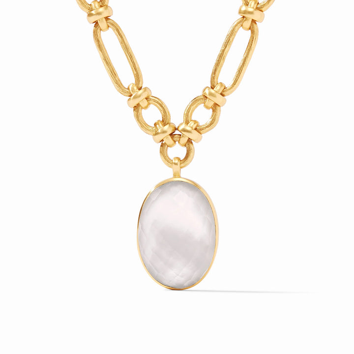 Julie Vos Ivy Statement Necklace, Clear Crystal