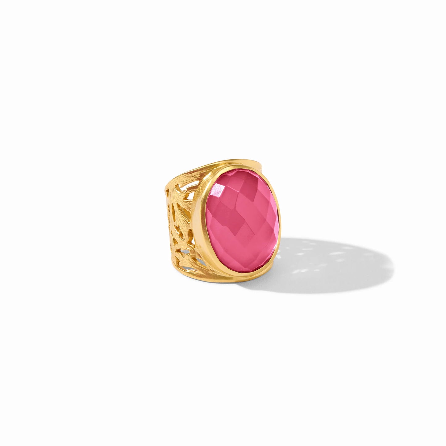 Julie Vos Ivy Statement Ring, Iridescent Raspberry