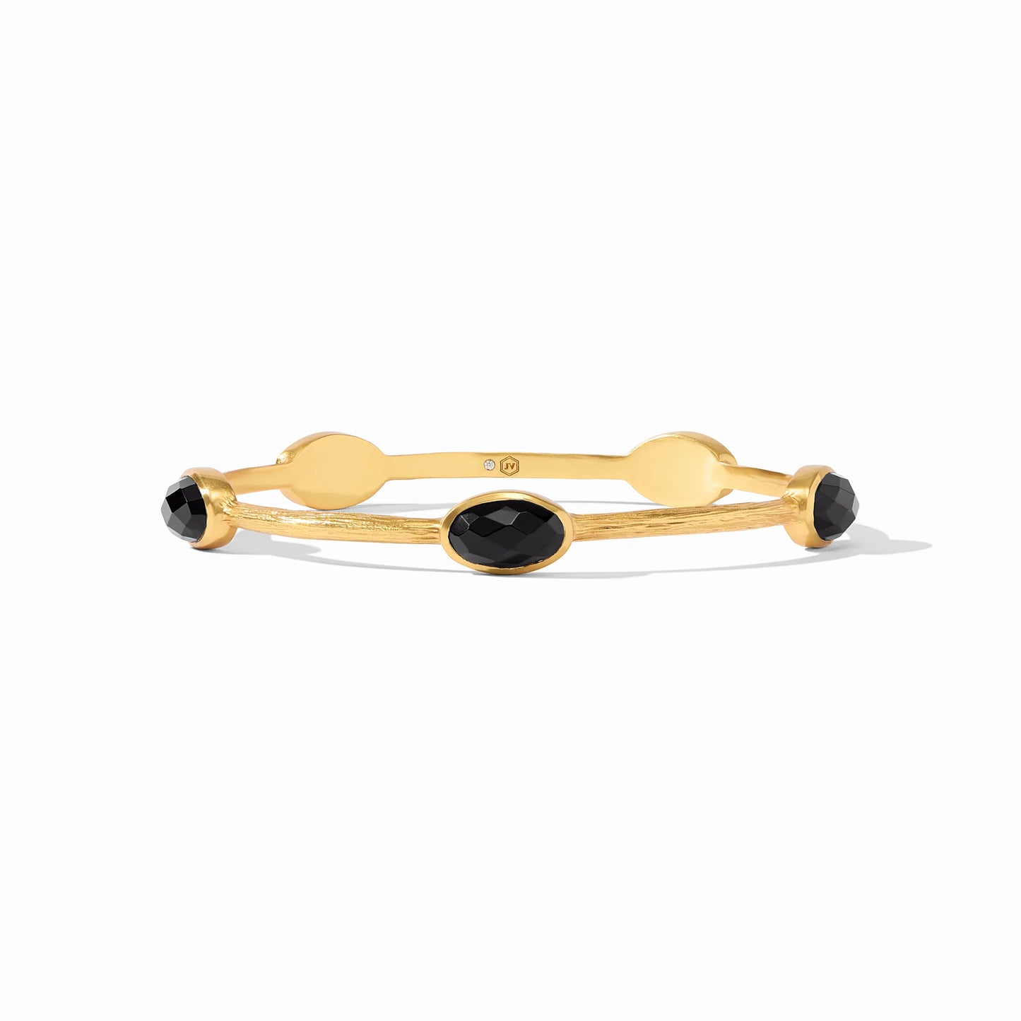 Julie Vos Ivy Stone Bangle, Obsidian Black