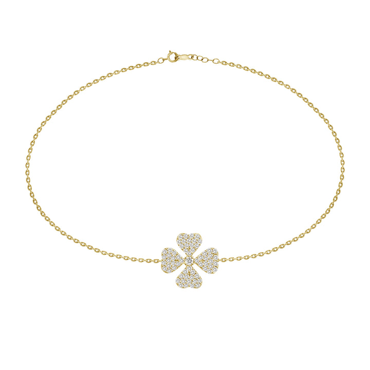 K18YG Clover Diamond Bracelet
