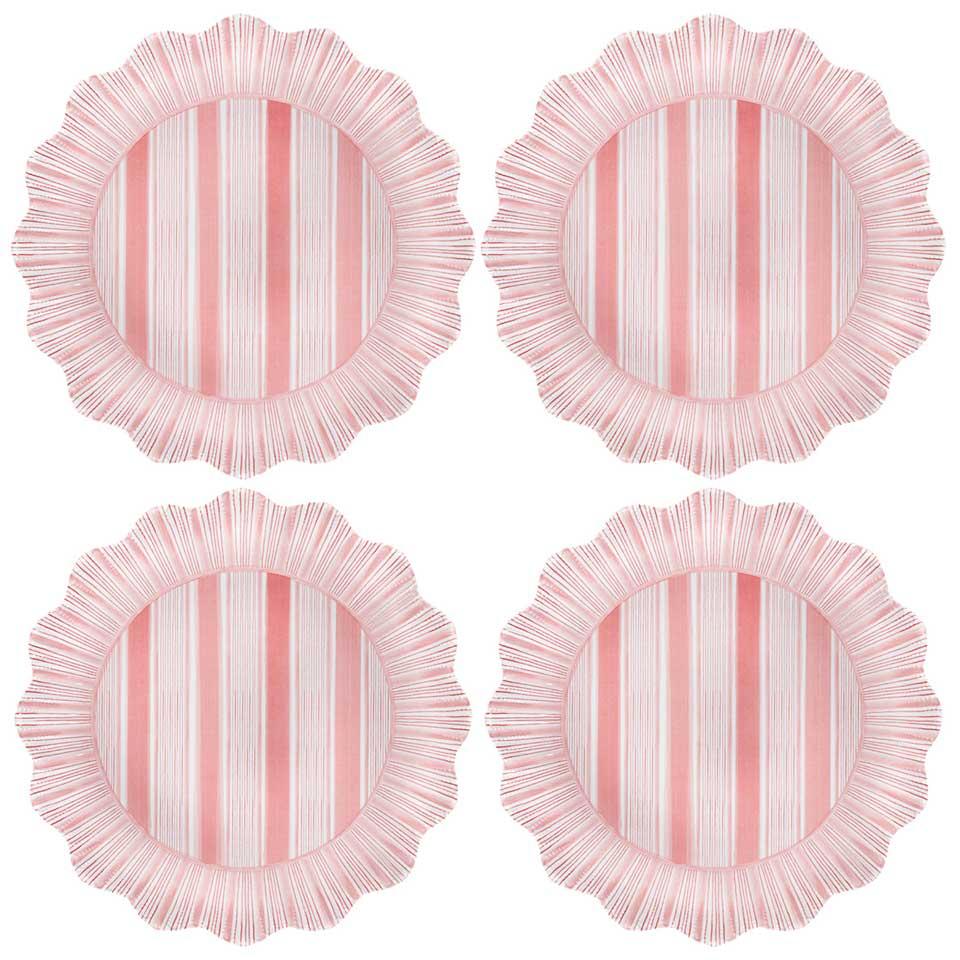 Juliska Cabana Stripe Melamine Salad Plate - Set/4