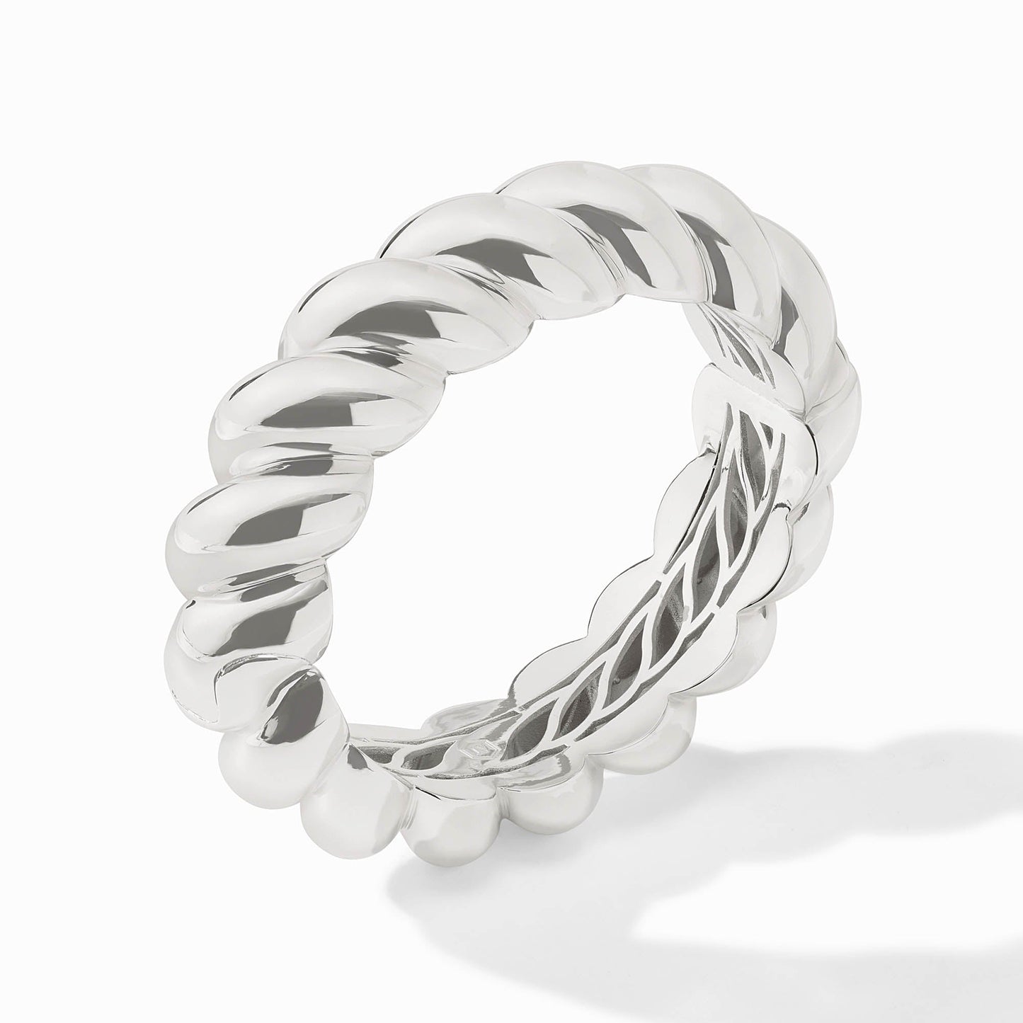 Julie Vos Ravello Statement Hinge Bangle - Silver
