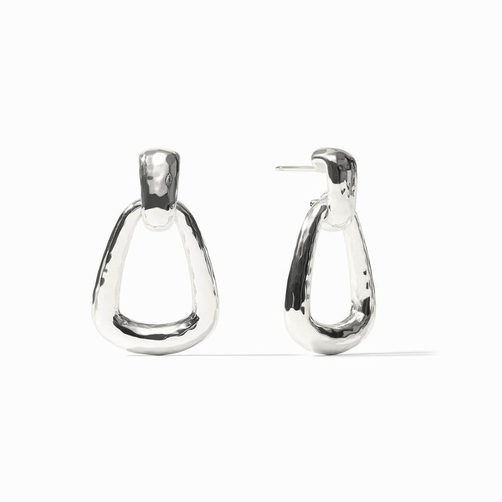 Julie Vos Sahara Demi Doorknocker Earring - Silver
