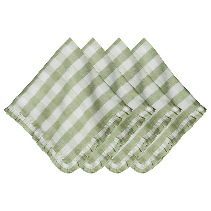 Juliska Gingham Ruffle Napkin - Set of 4