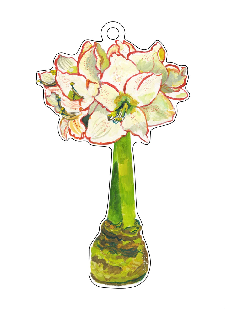 Kimberly Hodges White Amaryllis Acrylic Ornament
