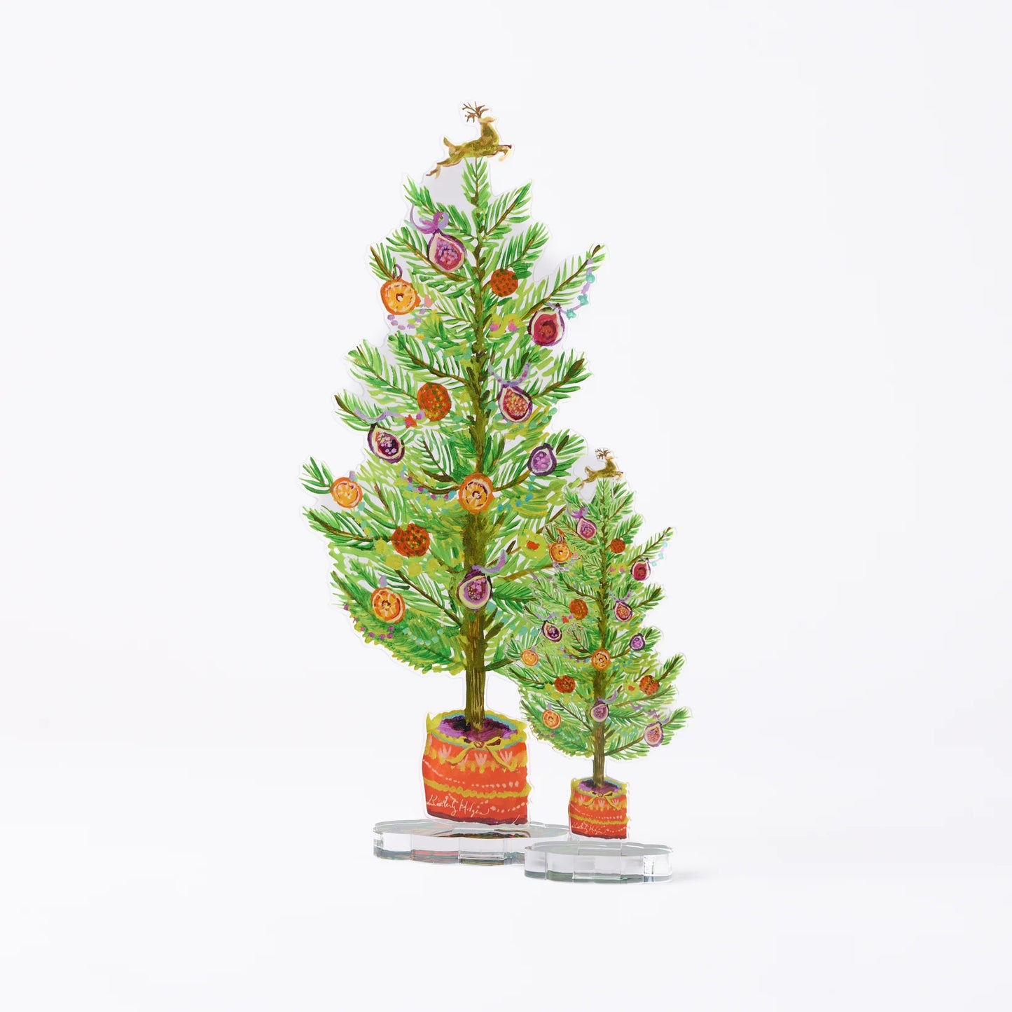 Kimberly Hodges Fig and Orange Large Acrylic Tree