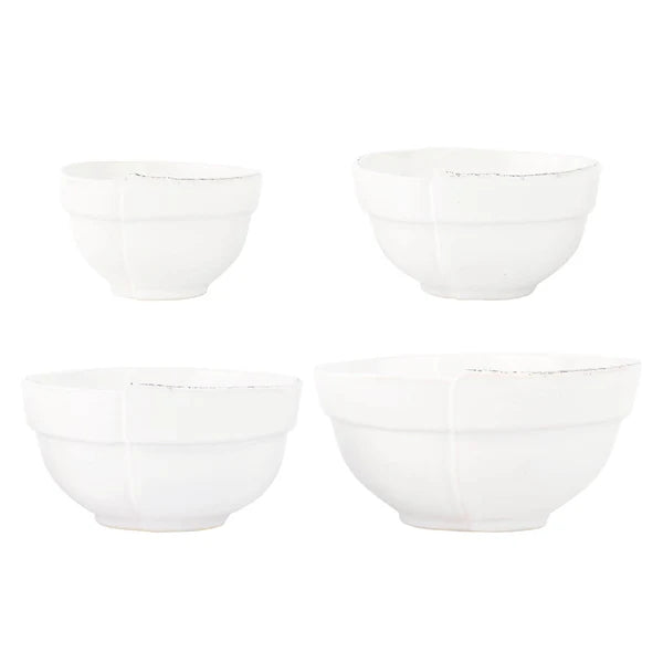 Lastra White Assorted Prepping Bowls - Set of 4