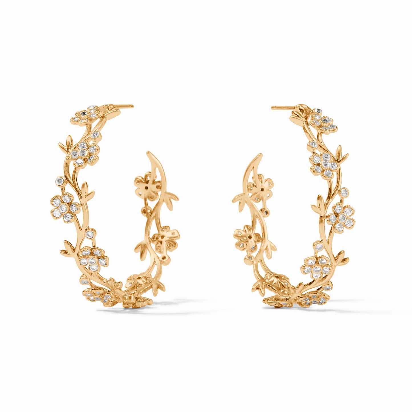Julie Vos Laurel Hoop - Cubic Zirconia