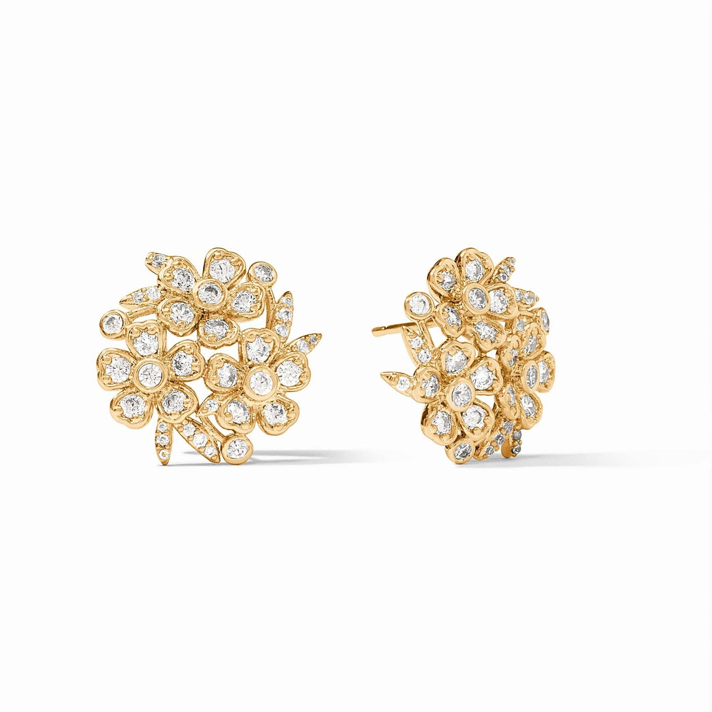 Julie Vos Laurel Statement Stud Cubic Zirconia