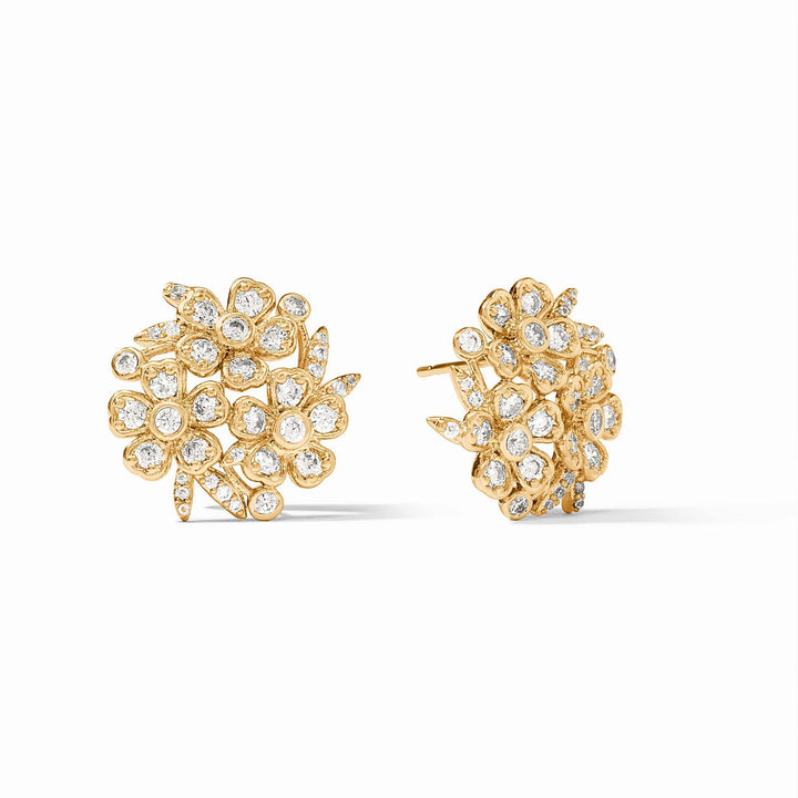Julie Vos Laurel Statement Stud Cubic Zirconia