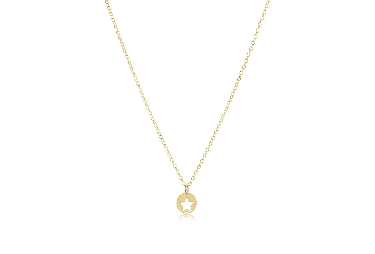 Enewton egirl 14" Necklace Gold- Star Small Gold Disc