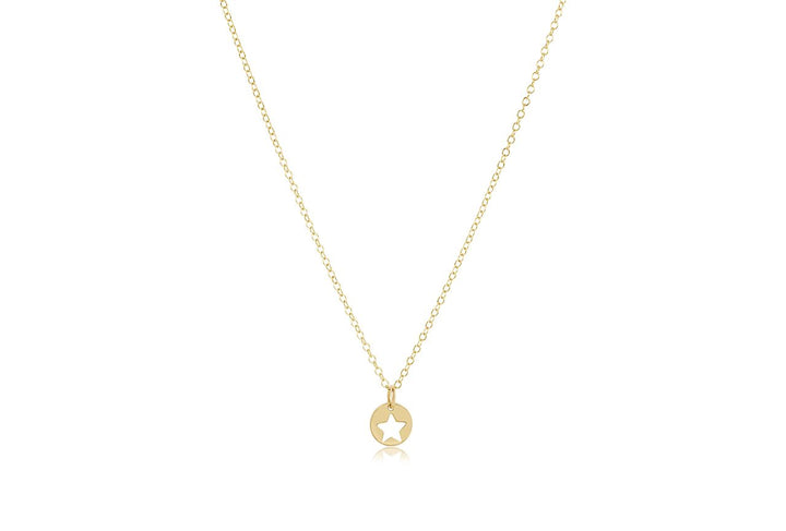 Enewton egirl 14" Necklace Gold- Star Small Gold Disc