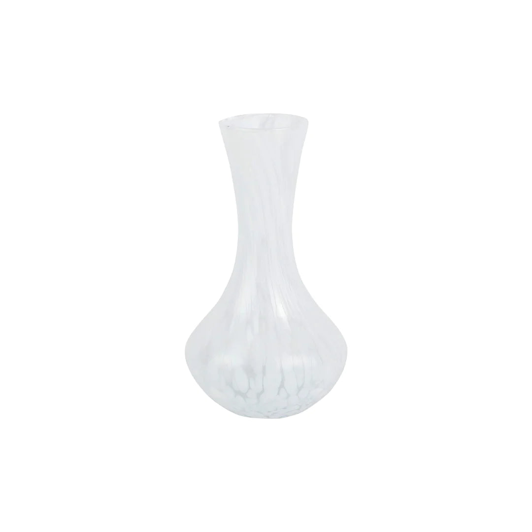 Vietri Nuvola White Small Fluted Vase