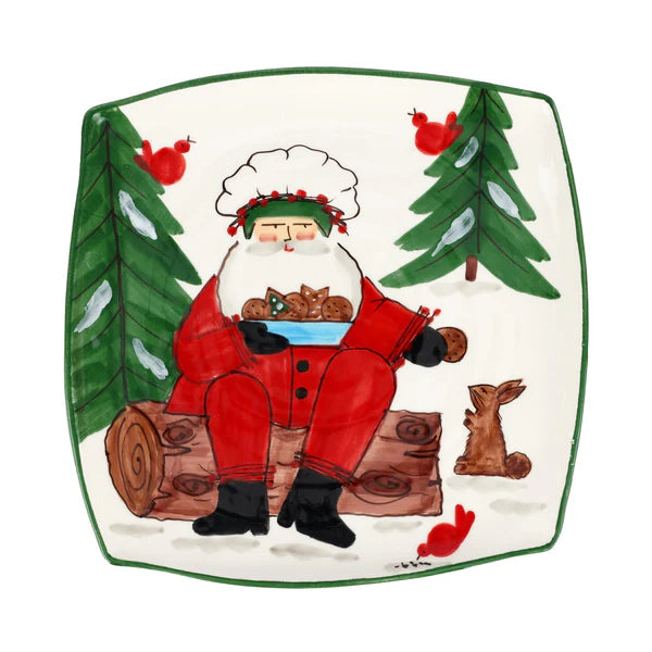 Vietri Old St. Nick 2025 Limited Edition Square Platter