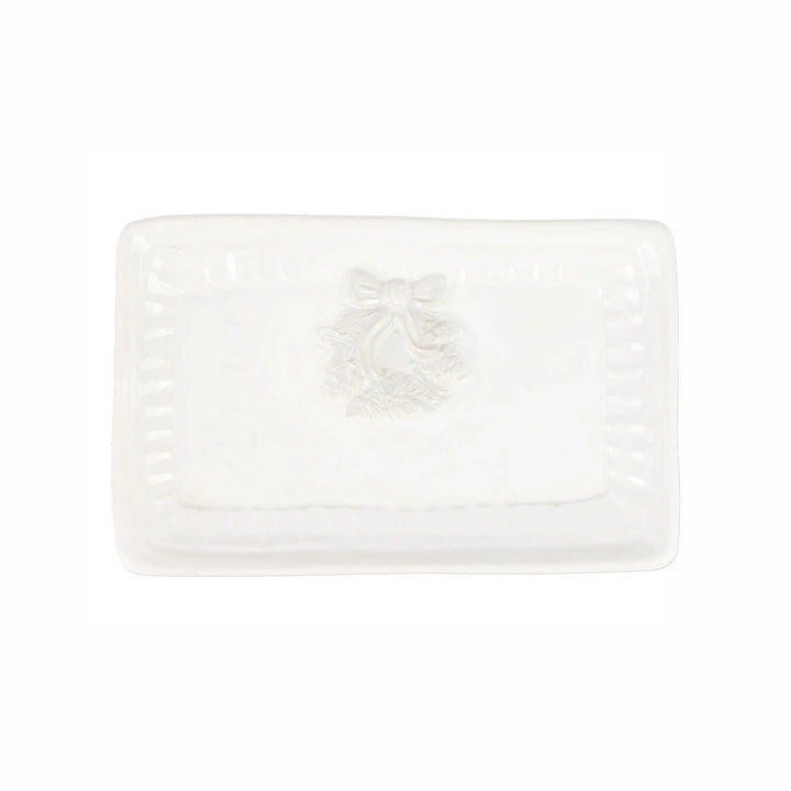 Pietra Natale Wreath Rectangular Tray