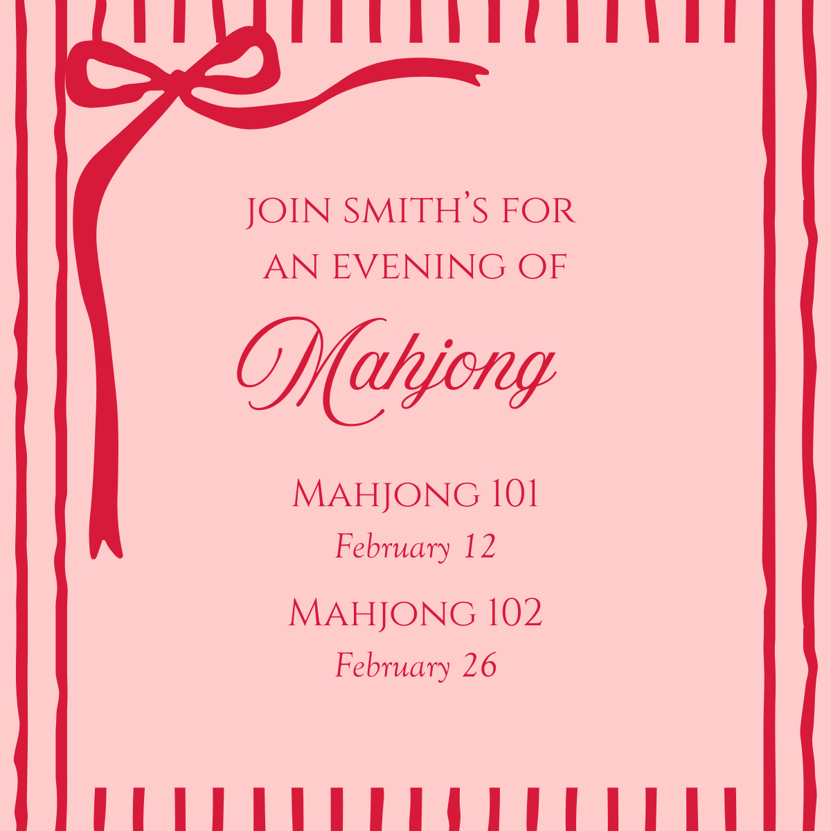 Mahjong 102 Class, Thursday, February 26