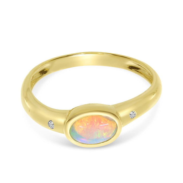 Opal and Diamond Ring