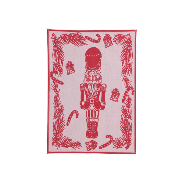Vietri Strofinaccio Red Nutcracker Dish Towels - Set of 2