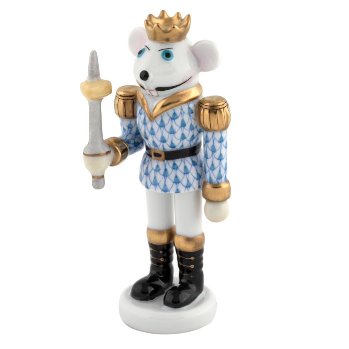 Herend Mouse King Nutcracker, Blue