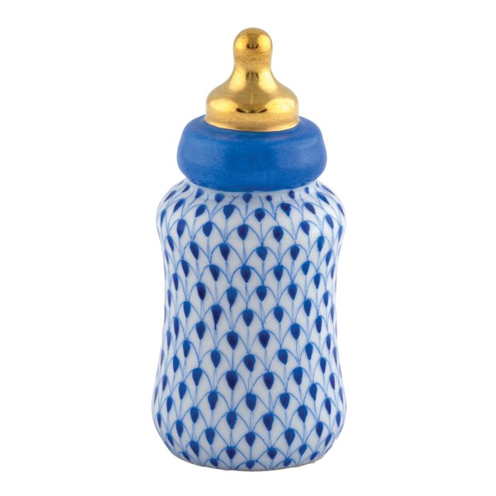 Herend Baby Bottle, Sapphire