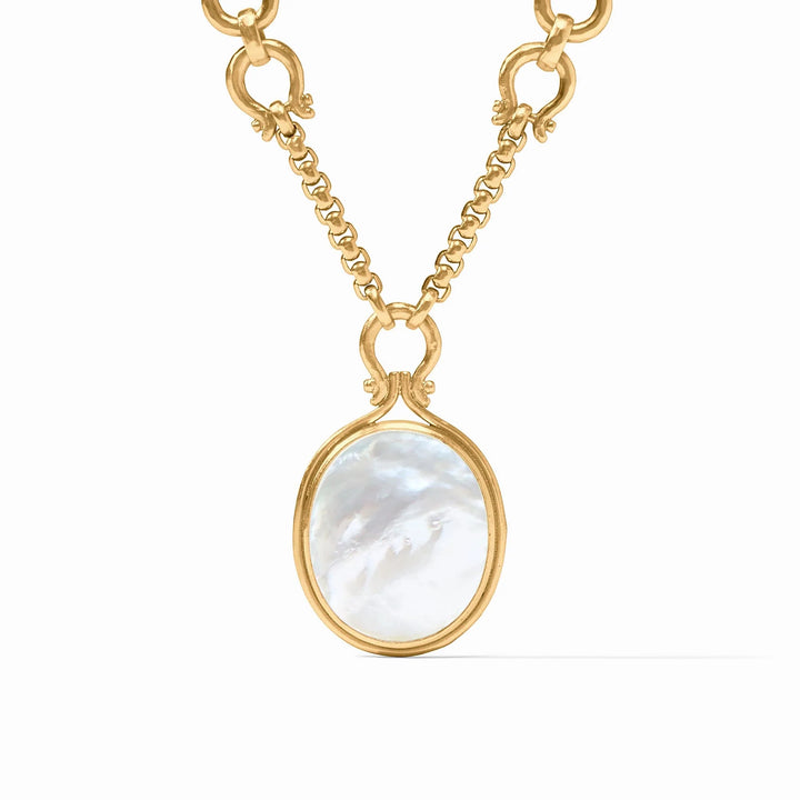 Julie Vos Saratoga Statement Necklace, Mother of Pearl