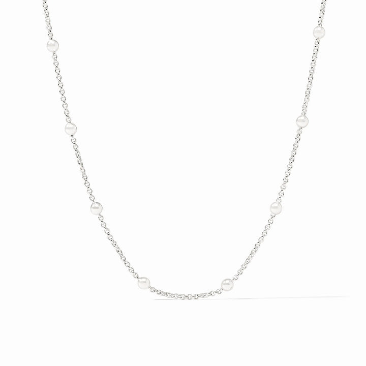 Julie Vos Solara Delicate Station Necklace - 18.5" - Silver