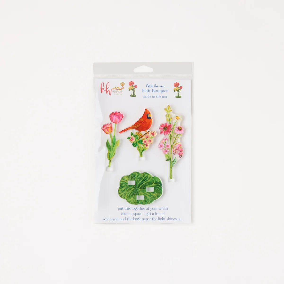 Spring Cardinal Petit Bouquet Acrylic Mini Set