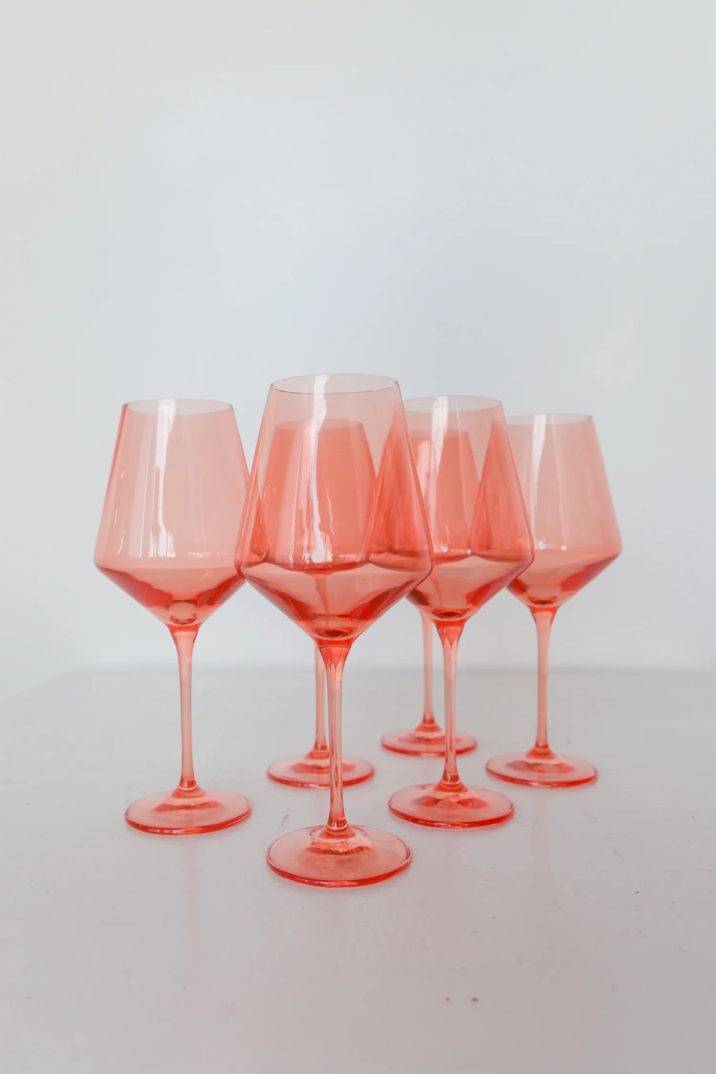 Estelle Colored Glass, Wine Glasses, Set of 6