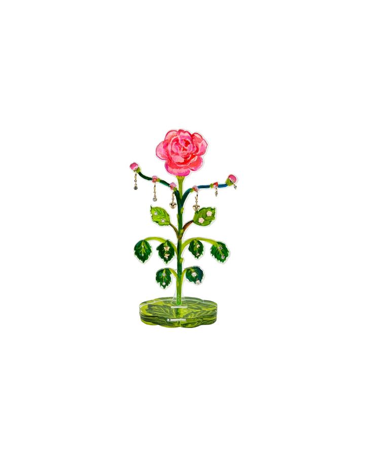 Tearose Acrylic Jewelry Holder and Single Leaf Stand