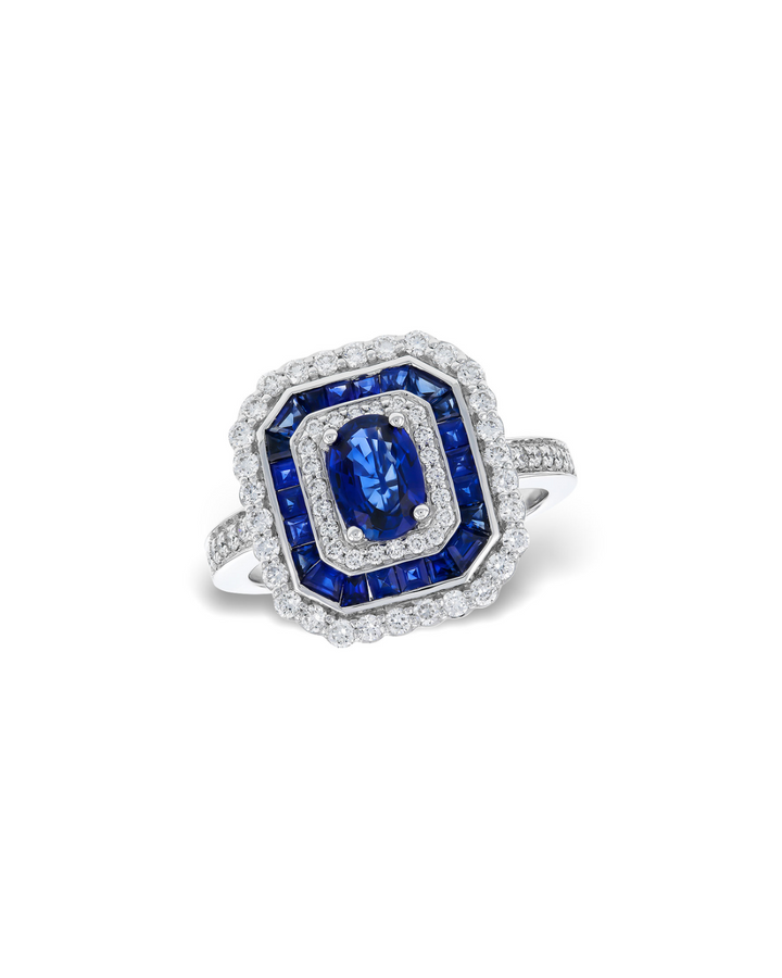 14KW Sapphire and Diamond Ring