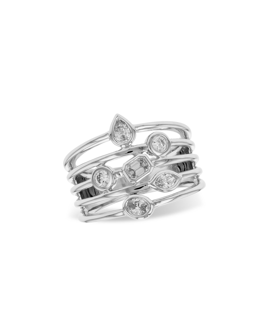 14KW Multi Shape Diamond Band