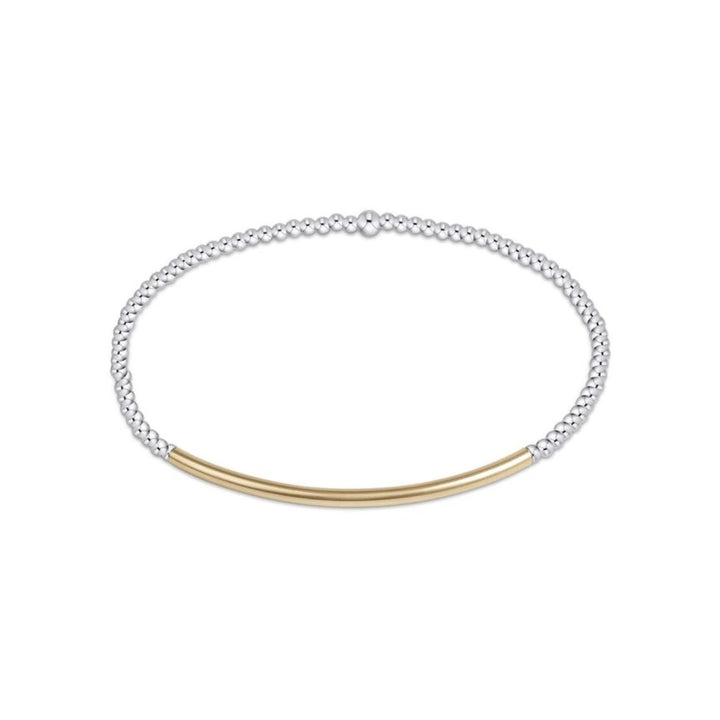enewton Classic Sterling Mixed Metal 2mm Bead Bracelet - Bliss Bar Gold