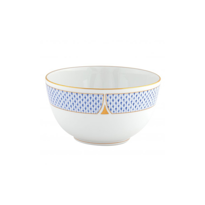 Herend Art Deco Round Serving Bowl, Blue