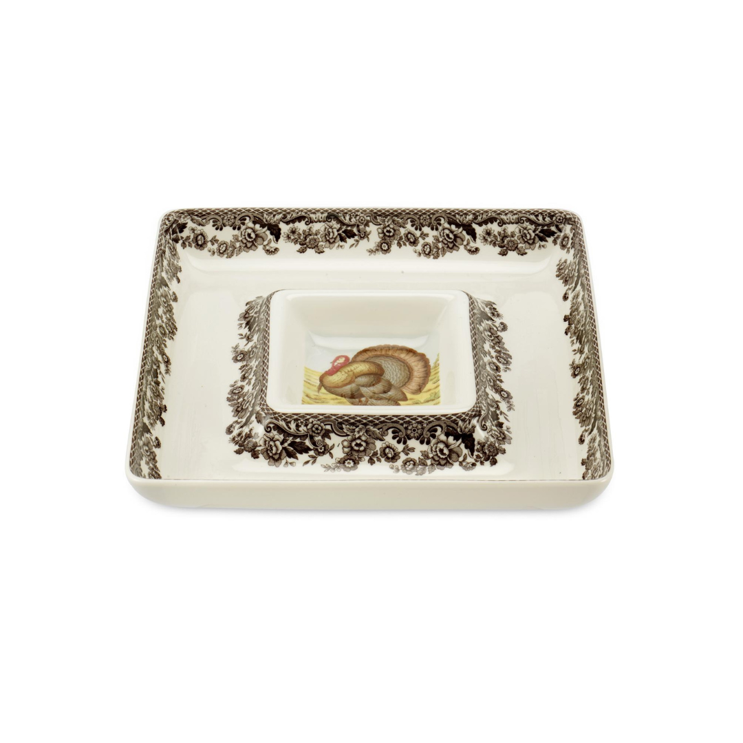 Spode Woodland Chip and Dip Turkey