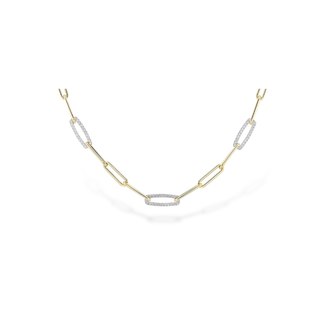 Paperclip Diamond Necklace