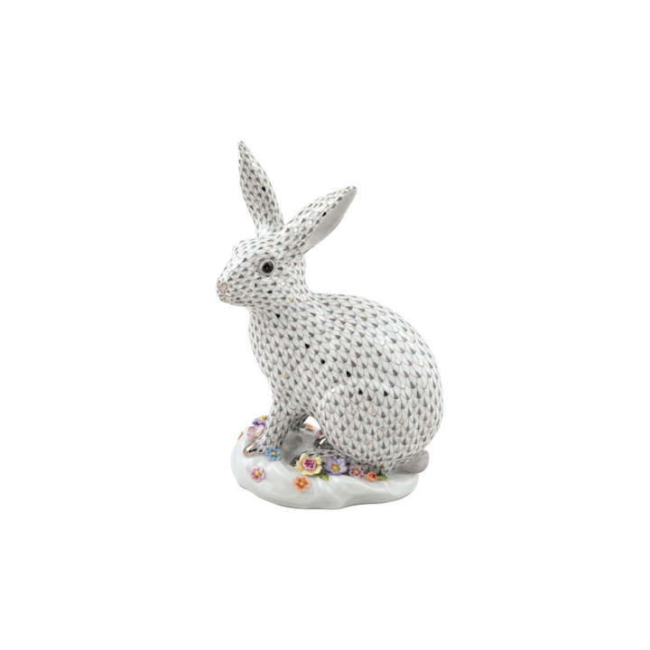 Herend Reserve Collection, Rabbit with Applied Flowers