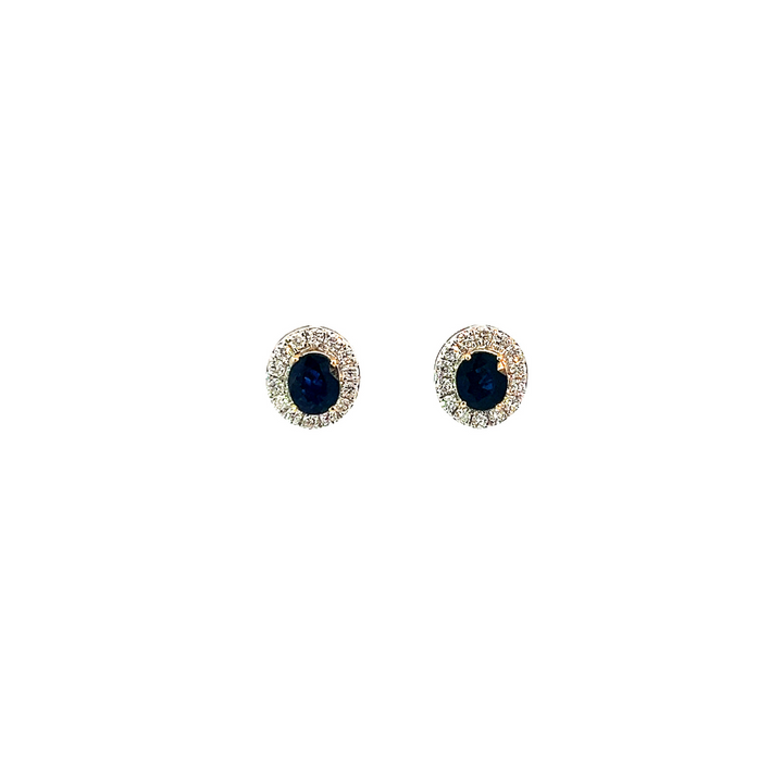 Sapphire and Diamond Studs