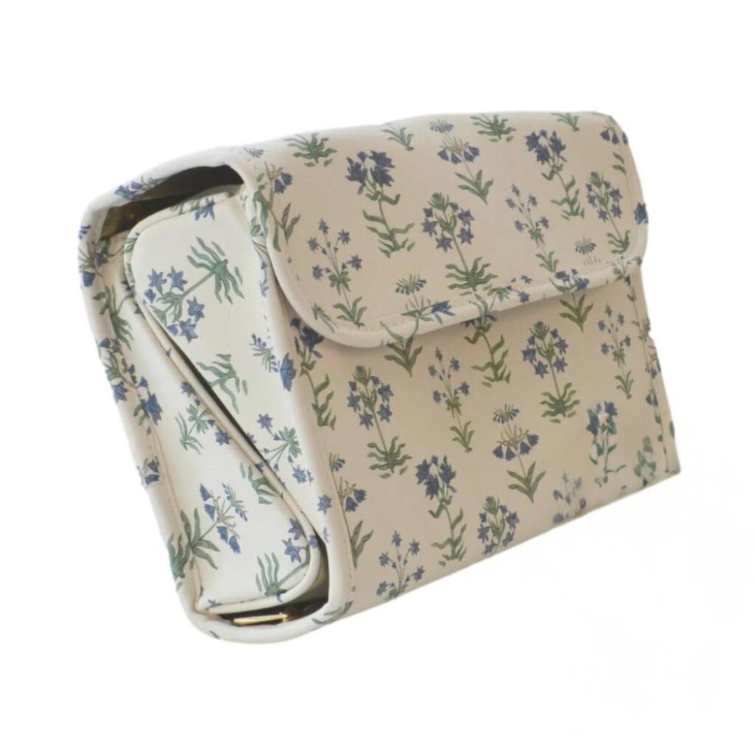 TRVL Design Luxe Hanging Toiletry Case Provence with Green Pinstripe Liner