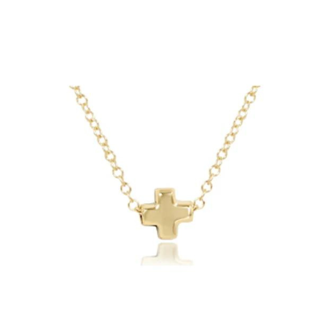 enewton Egirl 14" Necklace Gold - Signature Cross Small Gold