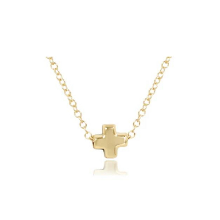 enewton Egirl 14" Necklace Gold - Signature Cross Small Gold