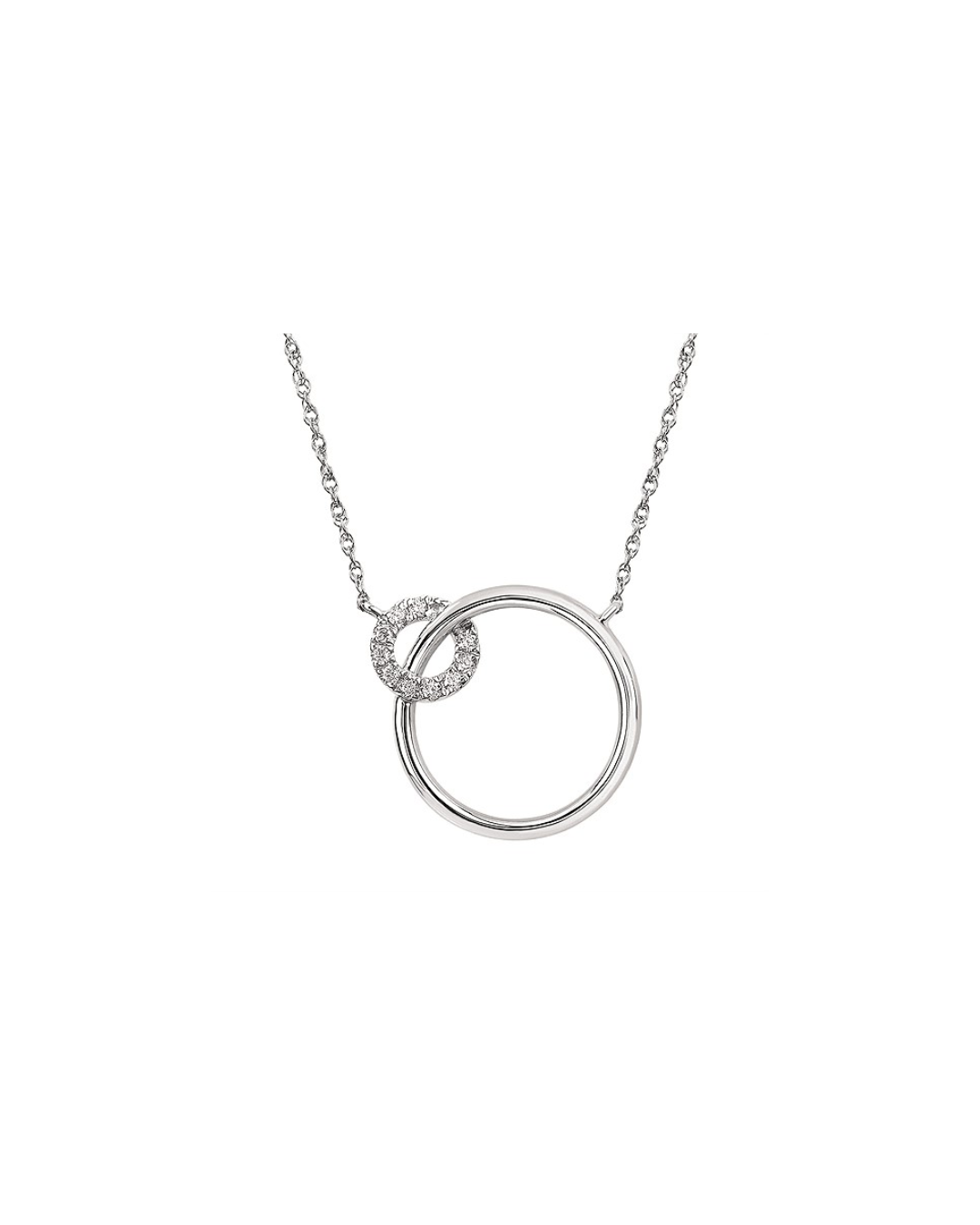 14KW 10 Diamond Interlocking Necklace